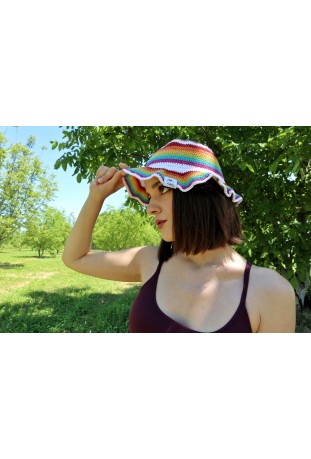 Pride Crochet Bucket Hat
